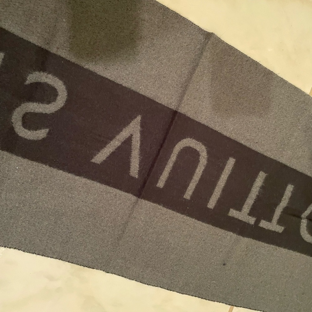EUC Louis Vuitton Long Scarf Black And Grey Double Sided Reversible - Picture 3 of 11
